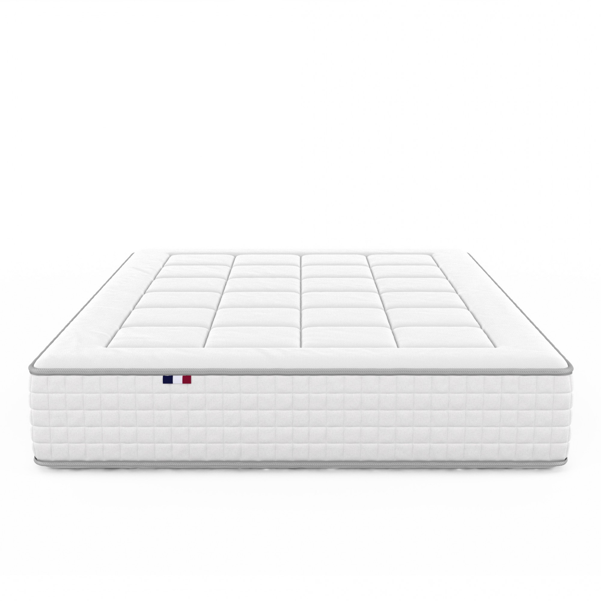 Matelas ressorts ensachés et mémoire de forme BELLAGIO de face en 140/160/-180 - IDLITERIE