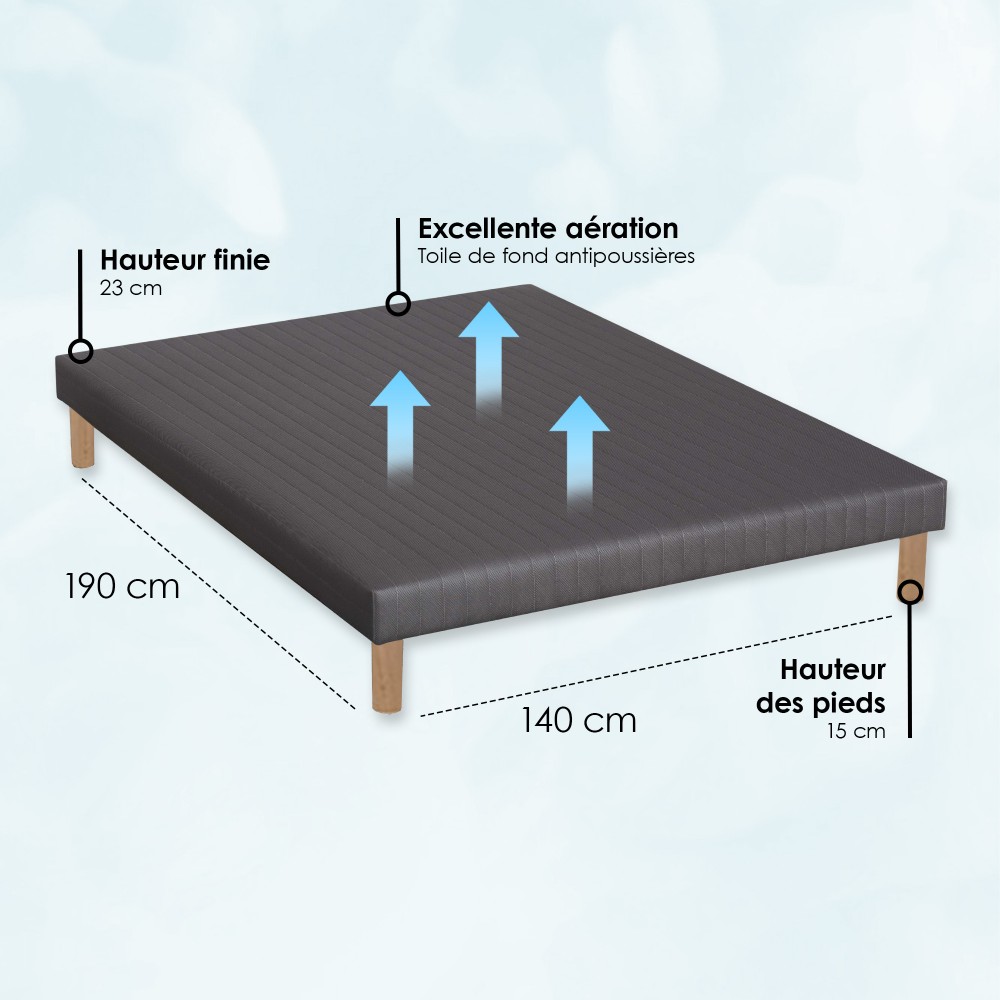 Sommier à latte 3d gris...
